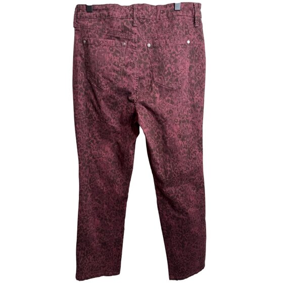 Gloria Vanderbilt Women’s Rail Straight Jeans Size 10 Short Leopard Print - Picture 2 of 10